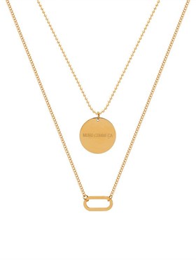 钛钢项链双层女款不掉色小众设计感轻奢饰品diMy百搭辣妹P965