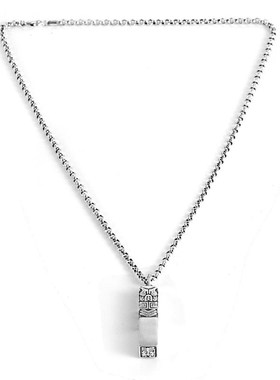 印章吊坠男士潮款个性复古饕餮项链配饰品可刻字挂坠Y创意国风饰