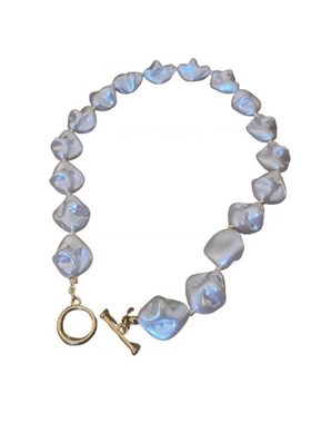 不规则T形扣珍珠手链项链新款潮轻奢高级S感小众设计配饰品