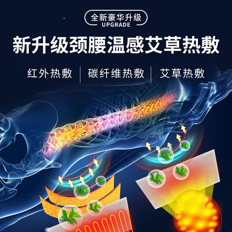 家用按410厂摩腰床多功能颈部部腿部全身按摩器垫加热电动靠垫工
