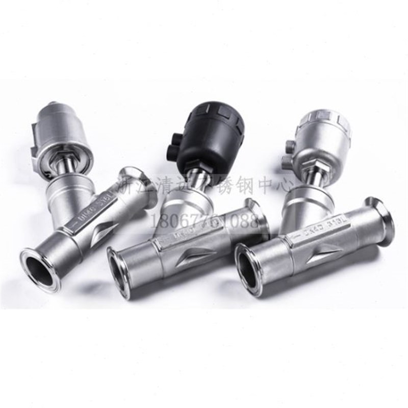 304不锈钢气动角座阀mY型快装高温DN15 20 25 32 40 50不锈钢头