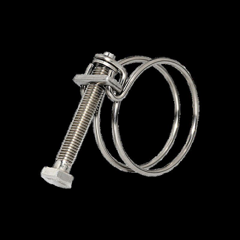 304/201不锈钢双钢丝喉箍管夹燃F气管固定器水管钢结构橡胶管卡箍