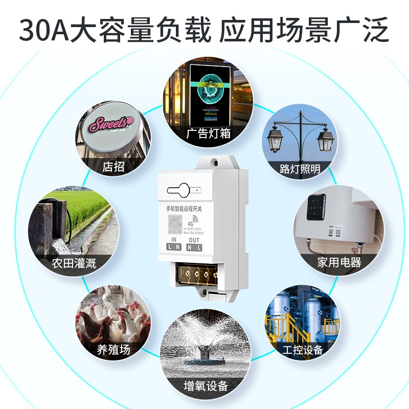 4g远程控制器开关手机电源智能自动定时无线遥控式220V家用大功率 - 封面
