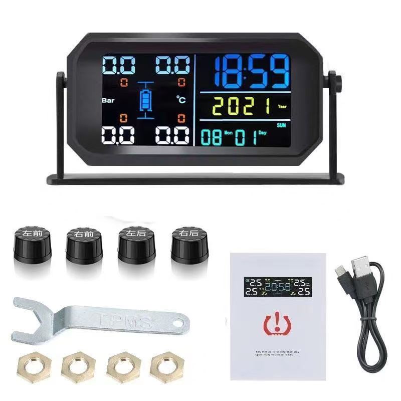 汽车胎压监测器大屏胎压侦测轮胎压力检测仪高精度R多功能无线TPM