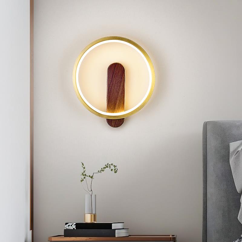 壁灯卧室床头灯轻奢北欧现代简约客厅走廊过道灯温馨背景墙壁灯具