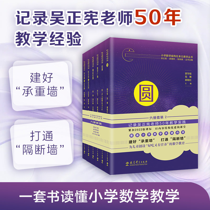 小学数学结构化单元教学丛书（第2辑，6册套装,记录吴正宪老师50年教学经验，覆盖小学数学关键内容）