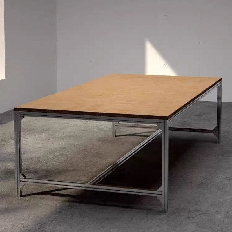 铝材桦木会议桌大班桌简约现代办公室海洋板创意洽谈桌书桌办公桌