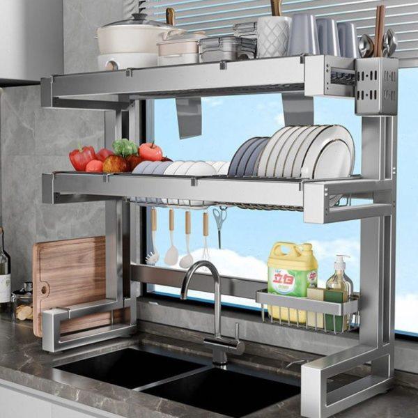 厨房置物架不锈钢沥水架台面洗碗槽放碗水池多功能沥水碗碟收纳架,厨房/烹饪用具,水槽置物架,淘宝优惠券,粉丝福利购,淘宝优惠卷