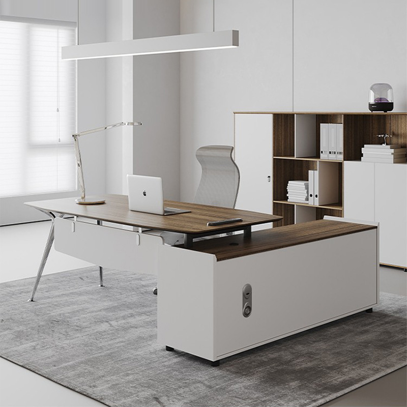 老板桌简约现代总裁桌单人办公室家具大班桌子经理办公桌椅主管桌