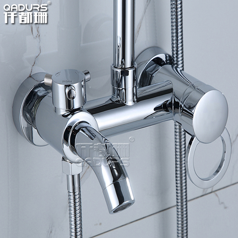 全铜淋浴龙头配件花洒开关暗装浴室洗澡淋浴器三档冷热混合混水阀