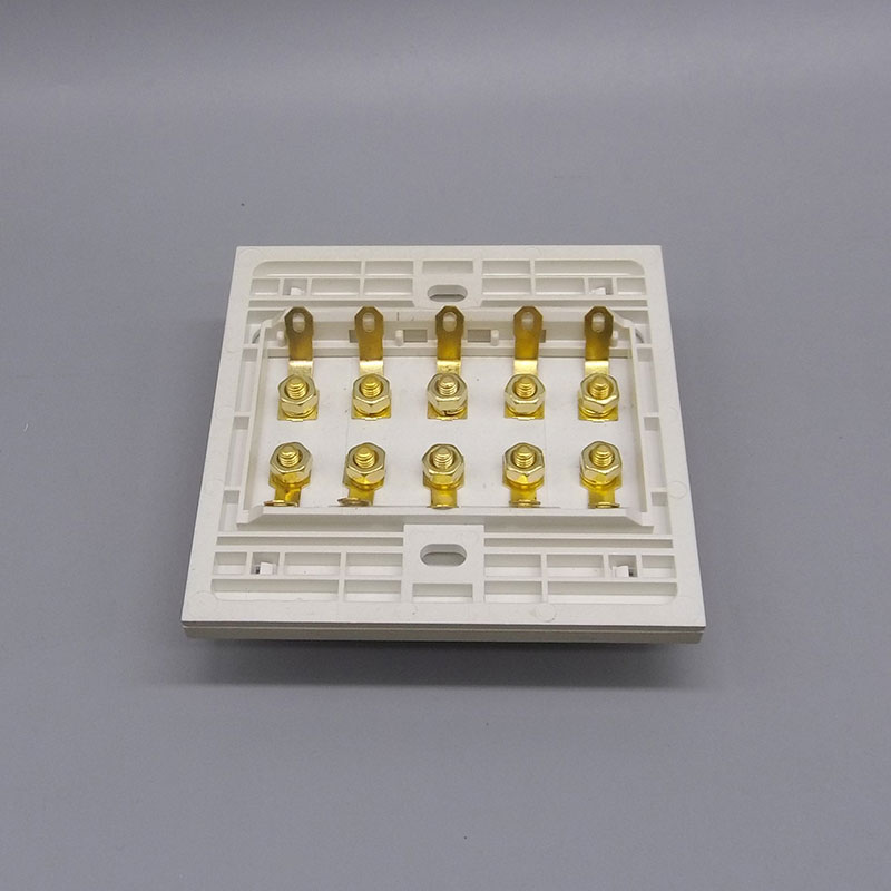 金色86型音箱接线柱十孔音响5组音响喇叭插座1R0头音箱面板香蕉座