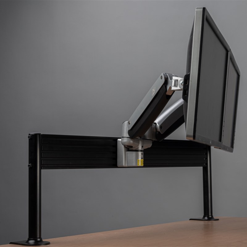 监控操作台控制台桌面型材屏风液晶显示器支架旋转升降伸缩多功能