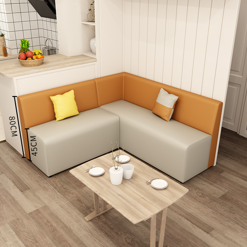 餐厅沙发b转角小户型定制卡座拐角l型家用培训休息区接待沙发商务