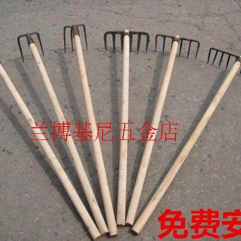 多齿耙 播种松土工具 纯手工结实耐用四齿钉耙子 耙子锄头农具,农机/农具/农膜,耙子,淘宝优惠券,粉丝福利购,淘宝优惠卷