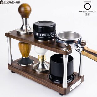 孚光咖啡粉锤布粉器收纳架压粉架手摇磨豆机粉碗接粉环吧台置物架