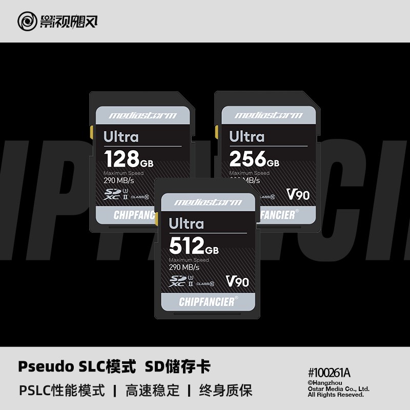 影视飓风&CHIPFANCIER联名SD存储x卡 UHS-2 V90 SLC 128/256/512G