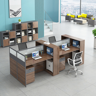 双人办公桌职员组合教室教师办公台可定制北京办公家具文员办公桌