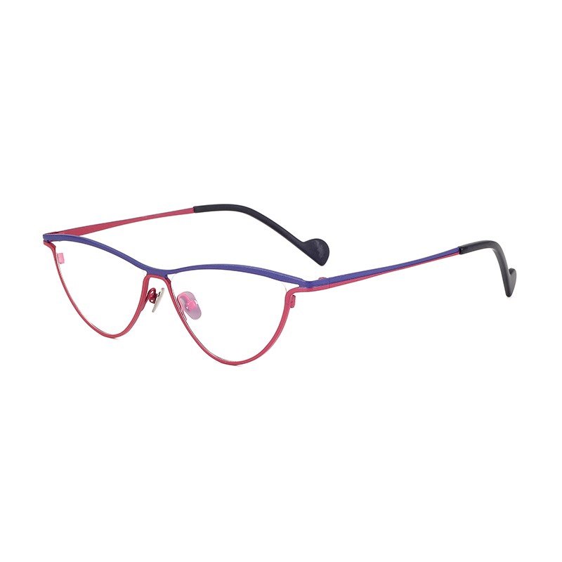 猫眼素颜百搭多色超轻纯钛磨砂近视眼镜架女款潮小框眼睛框可配镜