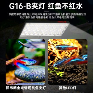 沃韦朗新款防水RGB全光谱夹灯鱼缸灯水草灯小型热带观赏鱼草缸灯