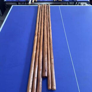 秦岭高山铁匠木武术棍鞭杆十三把登山杖铁橡树原木叶栎干料直棍拐