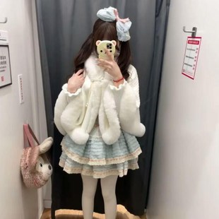 樱慧风铃落樱层层吊带裙蝴蝶结配饰蛋糕甜美可爱连衣裙女