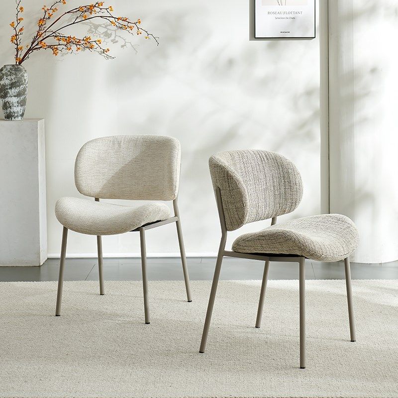 凡奢时光天鹅餐椅家用奶油风餐厅轻奢高级感简约靠背餐桌铁艺椅子