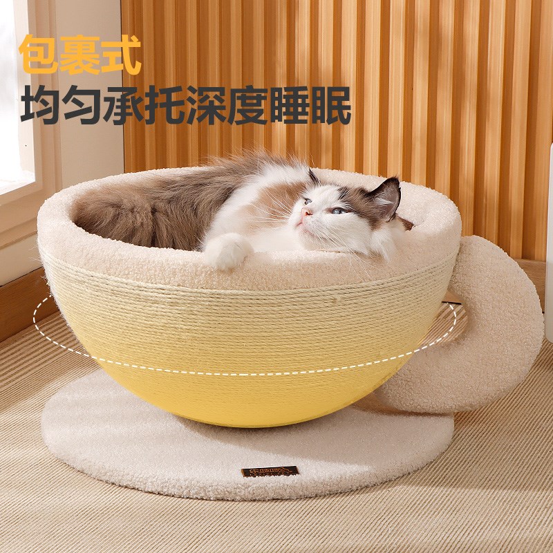 猫窝剑麻猫抓板窝耐磨不掉屑超大号猫抓盆四季通用猫玩具猫咪用品
