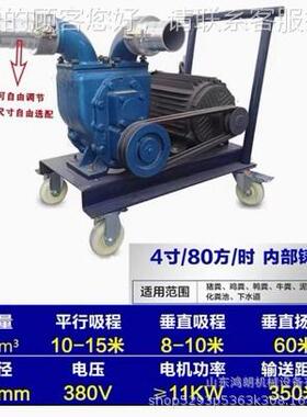 汛排泵污型HL-CSB-5水防泵 小内涝四冲程抽水排涝 抗洪抽水泵
