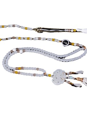 原创新中式项链古风长款明制璎珞马面裙旗袍汉服配X饰长背云流苏