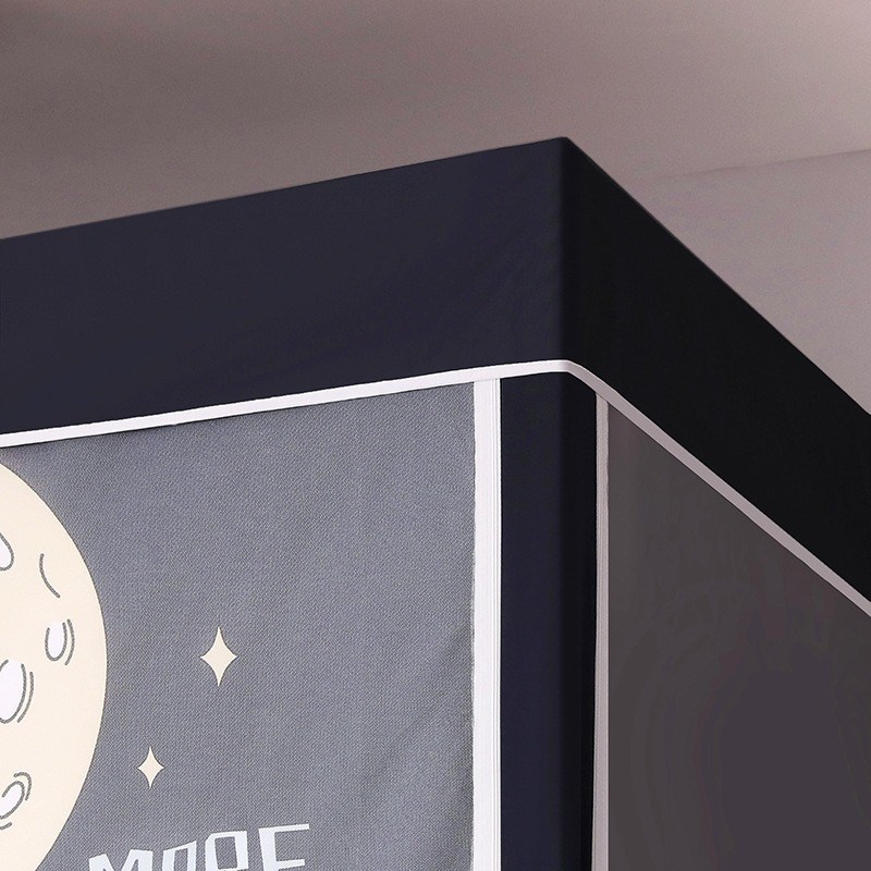 宿舍蚊帐b一体式大学生单人上下铺学校寝室遮光床帘全包封闭式纹