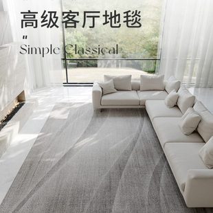 客厅地毯卧室地垫家用高级轻奢灰色门防水沙发茶几毯垫子入户垫子