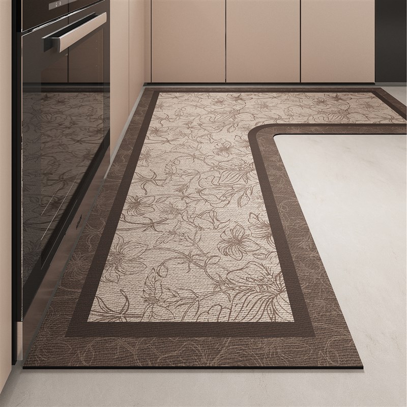 厨房专用地d垫硅藻泥L型整块吸水垫吸油防滑可擦免洗地毯防油耐脏