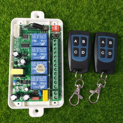 AK-KZ04JMAC85V-250V宽电压4路无线灯具开关电源道闸车库电机开关