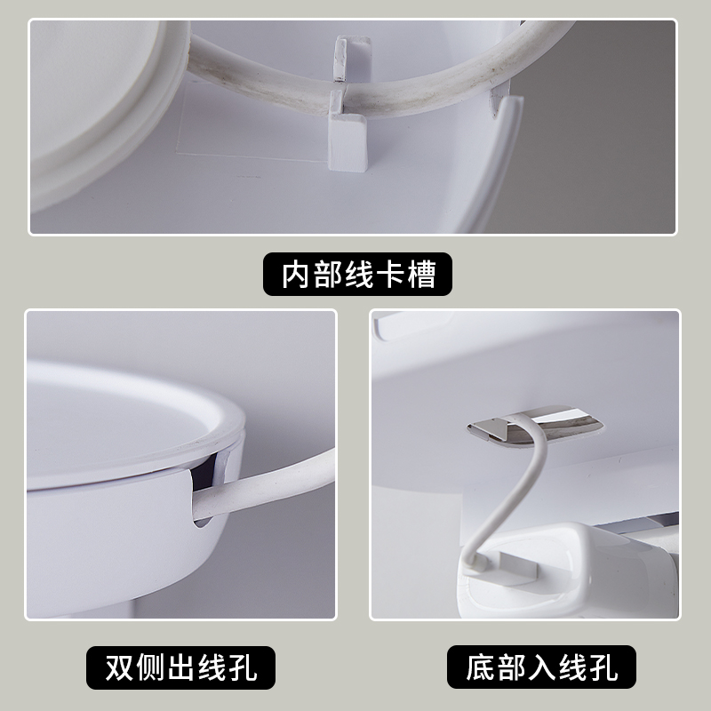 手机插座支架免打孔墙上壁挂式多功能收纳架放机顶盒路由器置物架