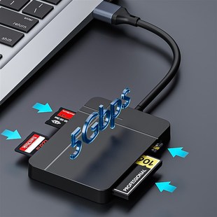 高速4.0SD XC UHS-II读卡器Typec USB双头读sd TF Cf MS手机读卡