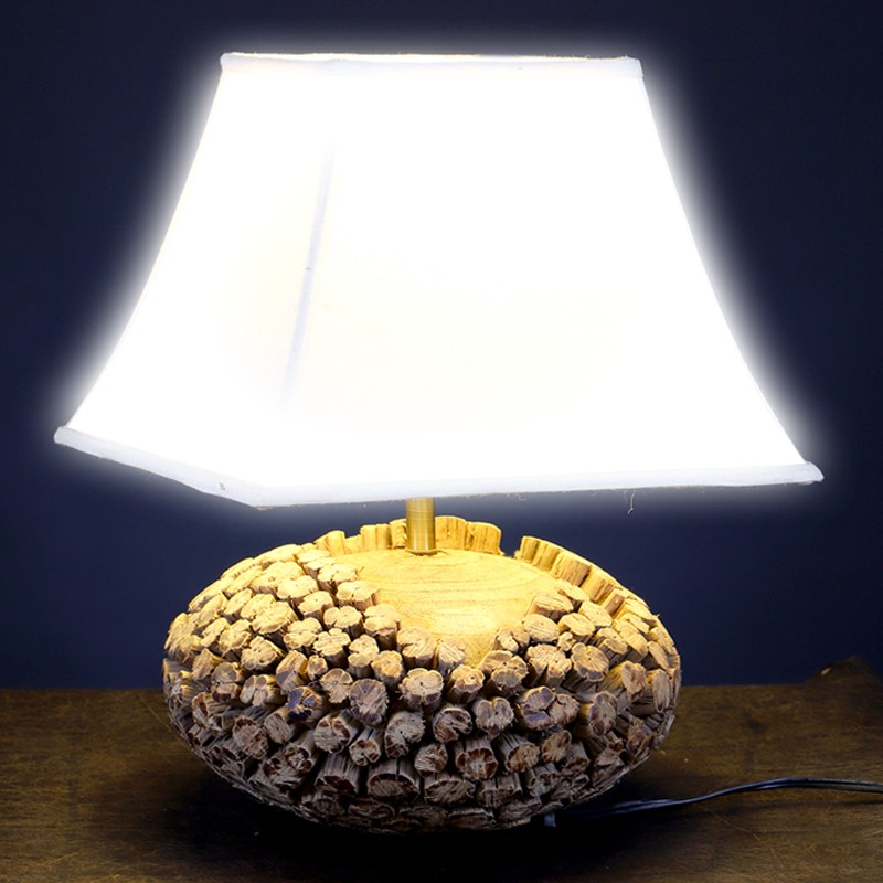 销售手工制作f木质台灯落地灯民宿餐厅咖啡馆朽木树根装饰灯具