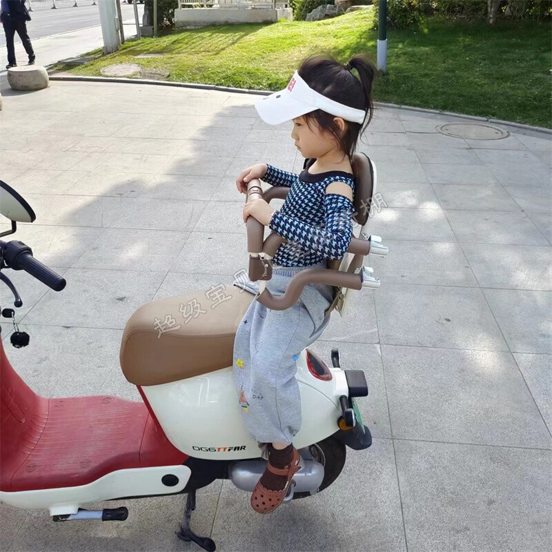 电动摩托车儿童座椅后置折叠安全座椅踏板电瓶车小孩宝宝坐椅围栏
