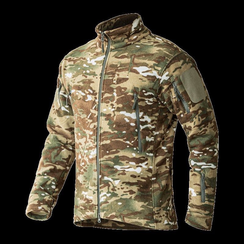 昂垦秋冬户外抓绒衣男保暖加厚双面摇粒绒开衫冲锋衣内胆战术外套