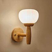 日式 壁灯卧室实木床头灯创意防尘南瓜创意田园原木风楼梯过道灯具