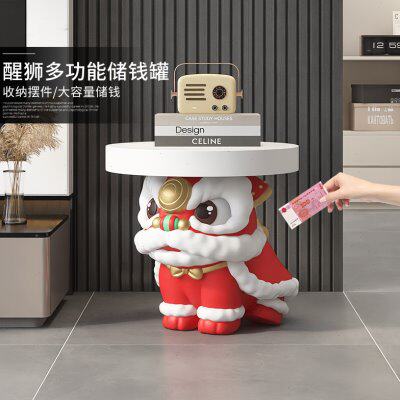 醒狮客厅摆件大型落地存钱罐只进不出家居饰品电视柜沙发边几乔迁