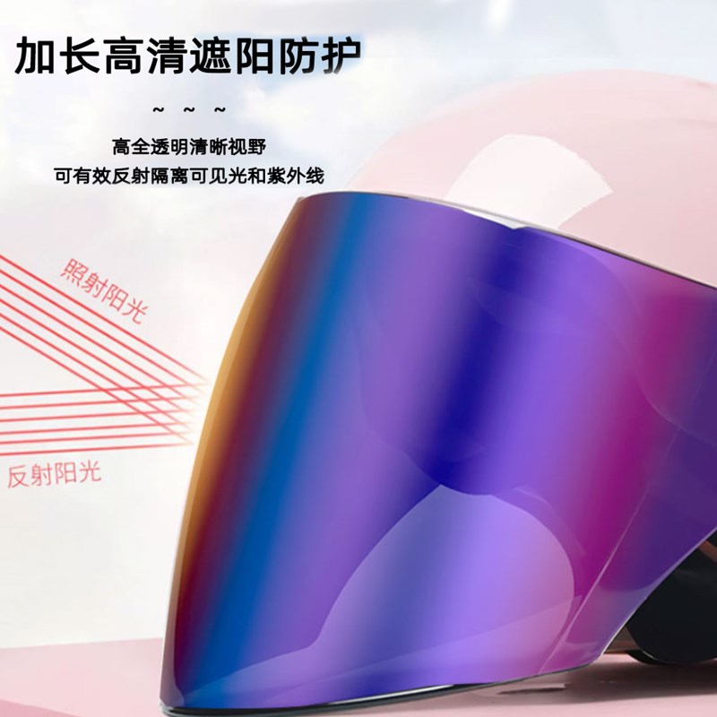 3C认证头盔夏季四季通用半盔大人双F镜安全帽电动摩托车电瓶男女