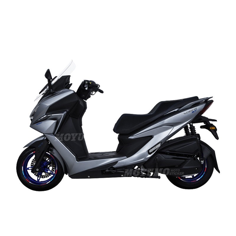 适用光阳赛艇ST250反光轮毂贴C轮圈胎拉花贴纸装饰保护膜改装配件