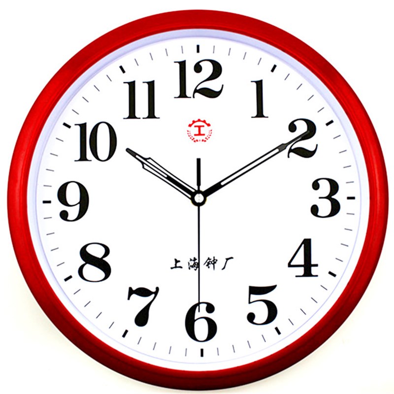 12英寸静音现代简约壁挂钟客厅卧室石英钟表O时尚创意清晰圆形时