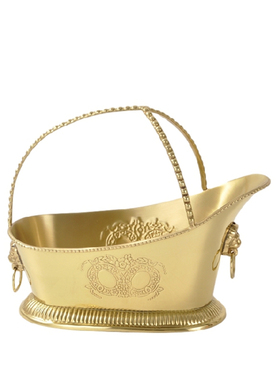 印度进口手d工纯黄铜金色酒架欧式别墅红酒香槟架果盘酒柜摆件