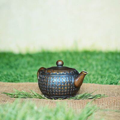 仿古铜茶壶水壶般若菠萝蜜多心经酒壶手把壶宣字底老铜壶摆件