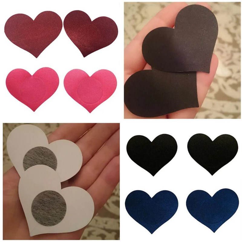 2Pcs 1 Pair Breast Petals Heart Shape Adhesive Nipple Covers