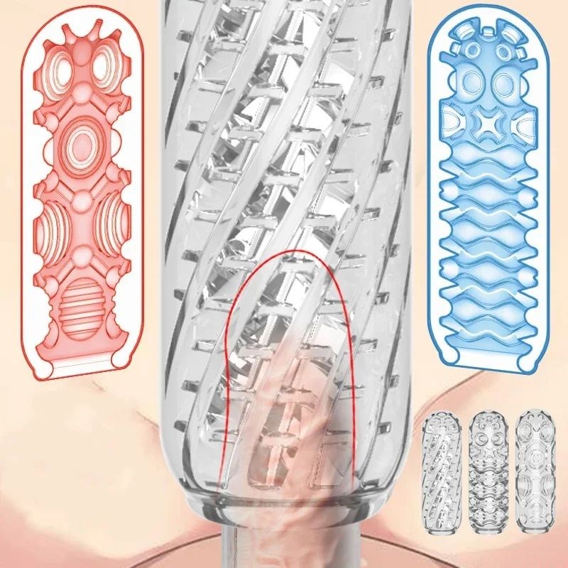 Male Masturbator Soft Pussy Sex Toys Transparent Vagina Endu