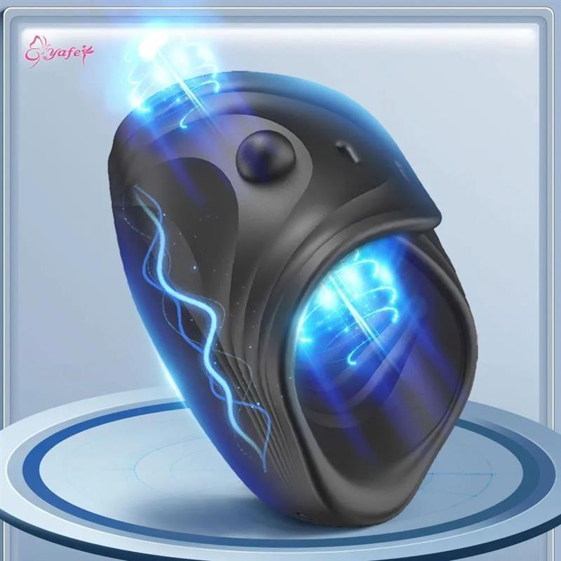 Male Masturbator Adjustable Vibrator Penis Trainer Glans Sti