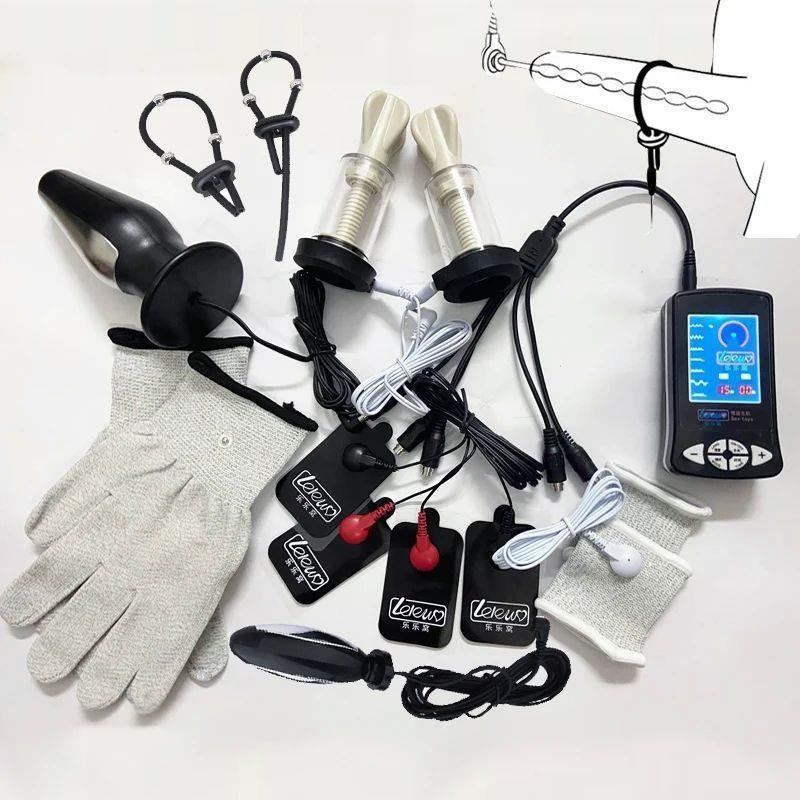 Electric Shock Anal Vagina Plug BDSM E-stim Penis Electrosti