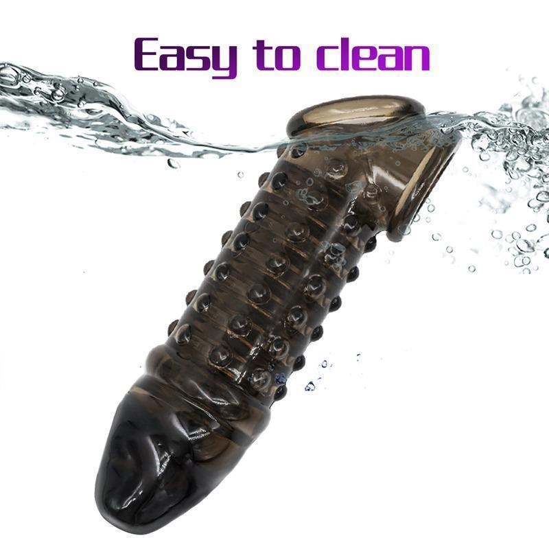 Silicone Reusable Penis Sleeve Glans Men Penis Enlarger sex